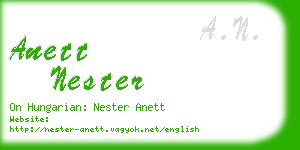 anett nester business card